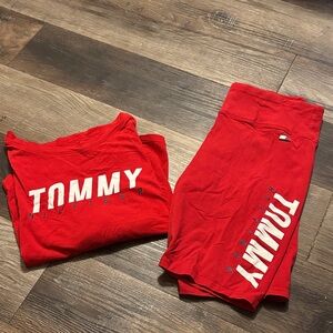 Tommy Hilfiger Bold Red Tee and Shorts